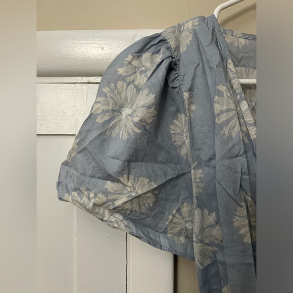 Madewell Blue Wrap Ruffled Sundress - Picture 4 of 5